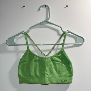 Champion racerback sports bra - lime green, size small